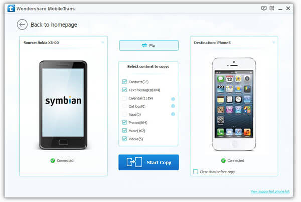 Transfer data between iPhone and Android